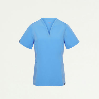 Calix Fit & Flare Scrub Top - Sky Blue - WOMEN'S TOPS - Jaanuu