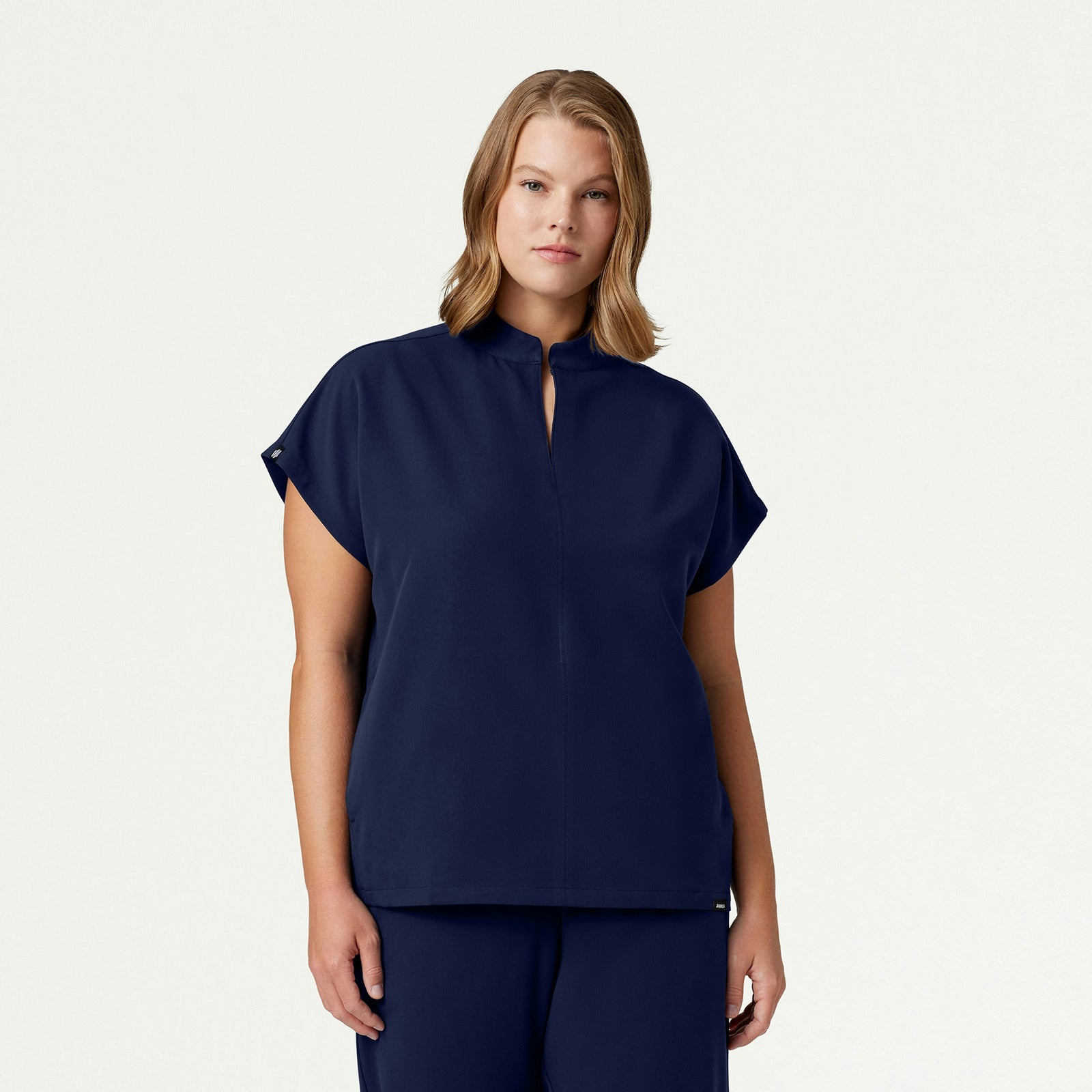 Aris Oversized 2-Pocket Scrub Top - Midnight Navy - WOMEN'S TOPS - Jaanuu