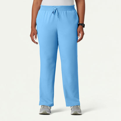 Xenos Essential Knit-Waist Scrub Pant - Sky Blue - WOMEN'S PANTS - Jaanuu
