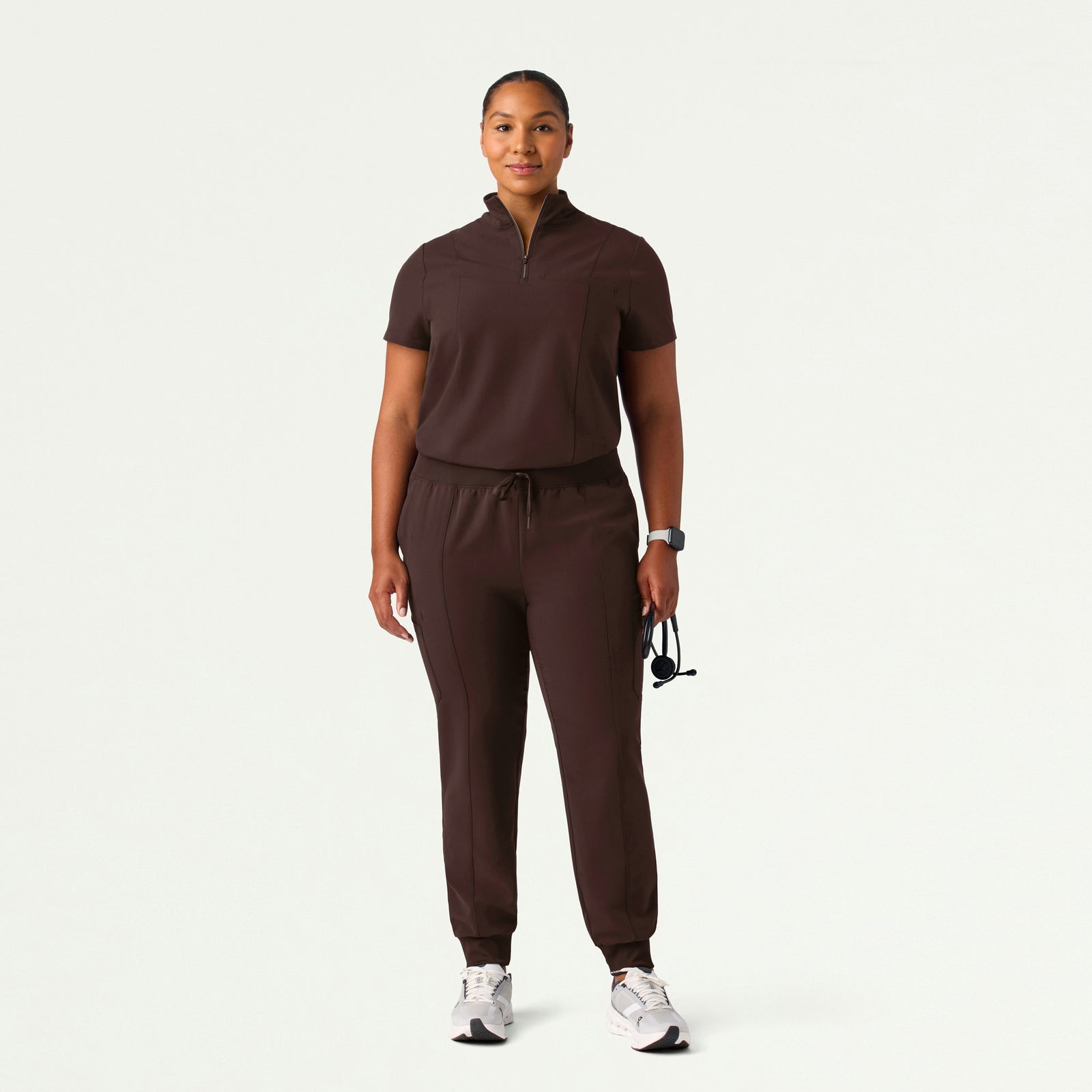 Liv Skinny 8-Pocket Scrub Jogger - Espresso - WOMEN'S PANTS - Jaanuu