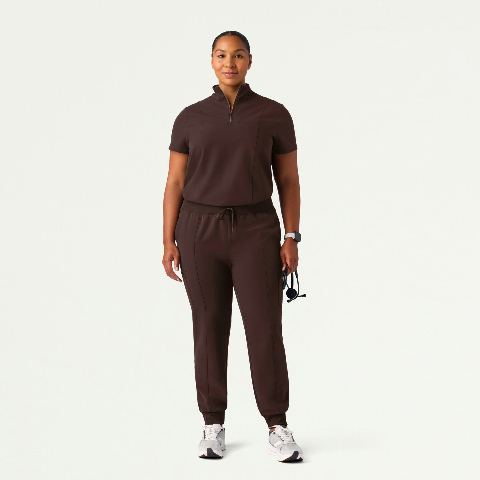 Liv Skinny 8-Pocket Scrub Jogger - Espresso - WOMEN'S PANTS - Jaanuu