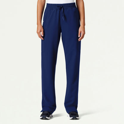 Payla 8-Pocket High Waisted Scrub Pant - Navy Blue - WOMEN'S PANTS - Jaanuu
