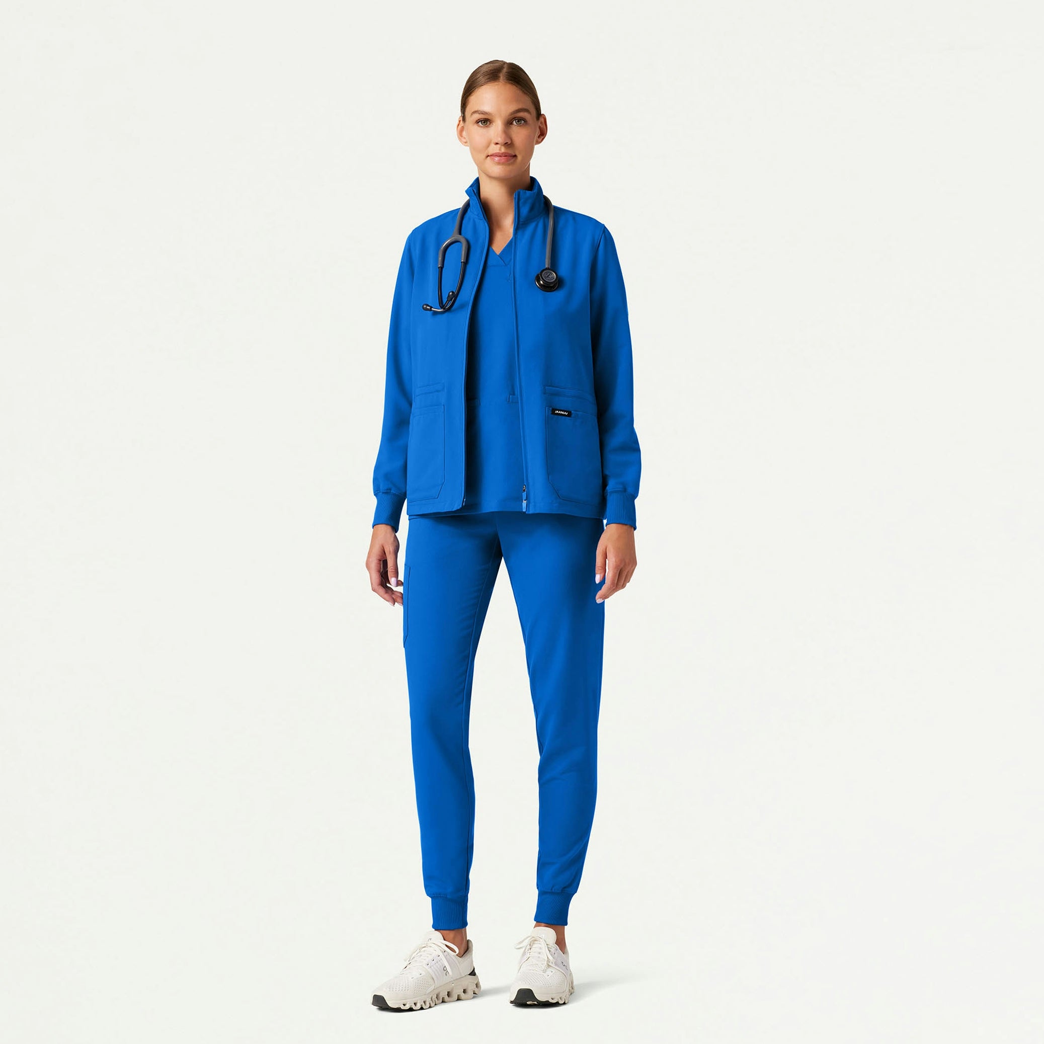 The Gia Jacket Scrub Set - Royal Blue