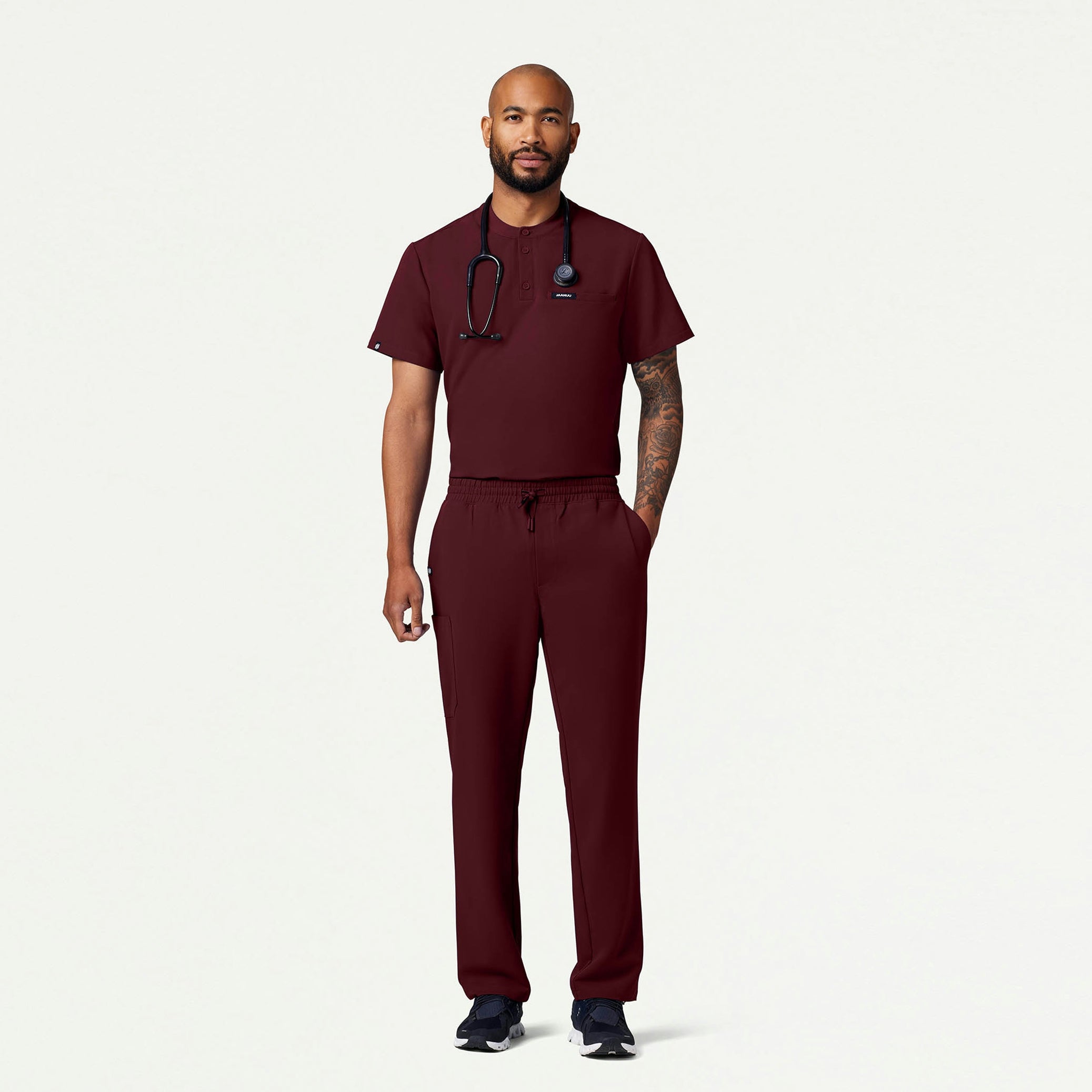 The Ander Essential Scrub Set - Burgundy