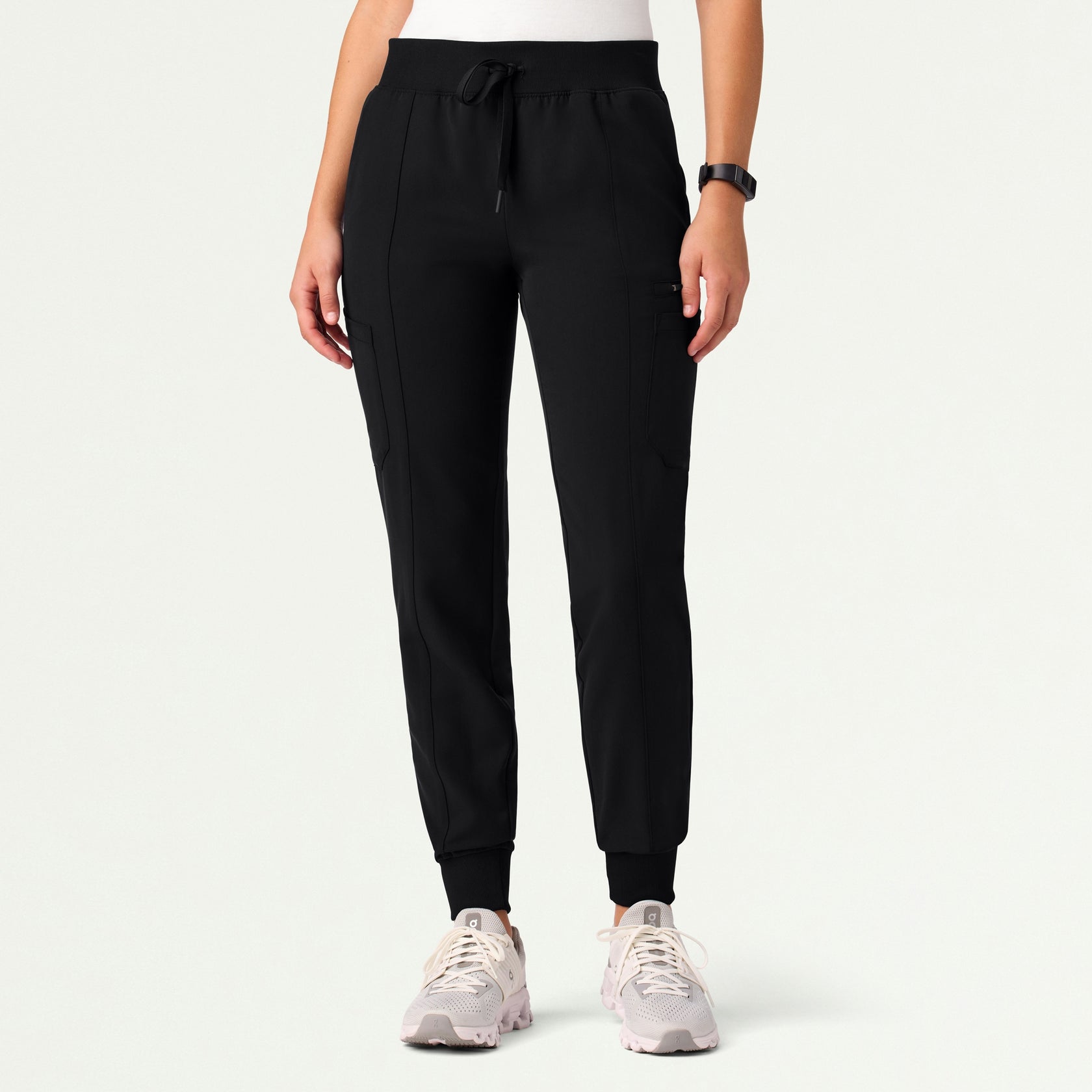 Liv Skinny 8-Pocket Scrub Jogger - Black - WOMEN'S PANTS - Jaanuu