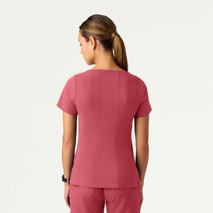 Emery Slim Square-Neck Scrub Top - Mulberry - WOMEN'S TOPS - Jaanuu