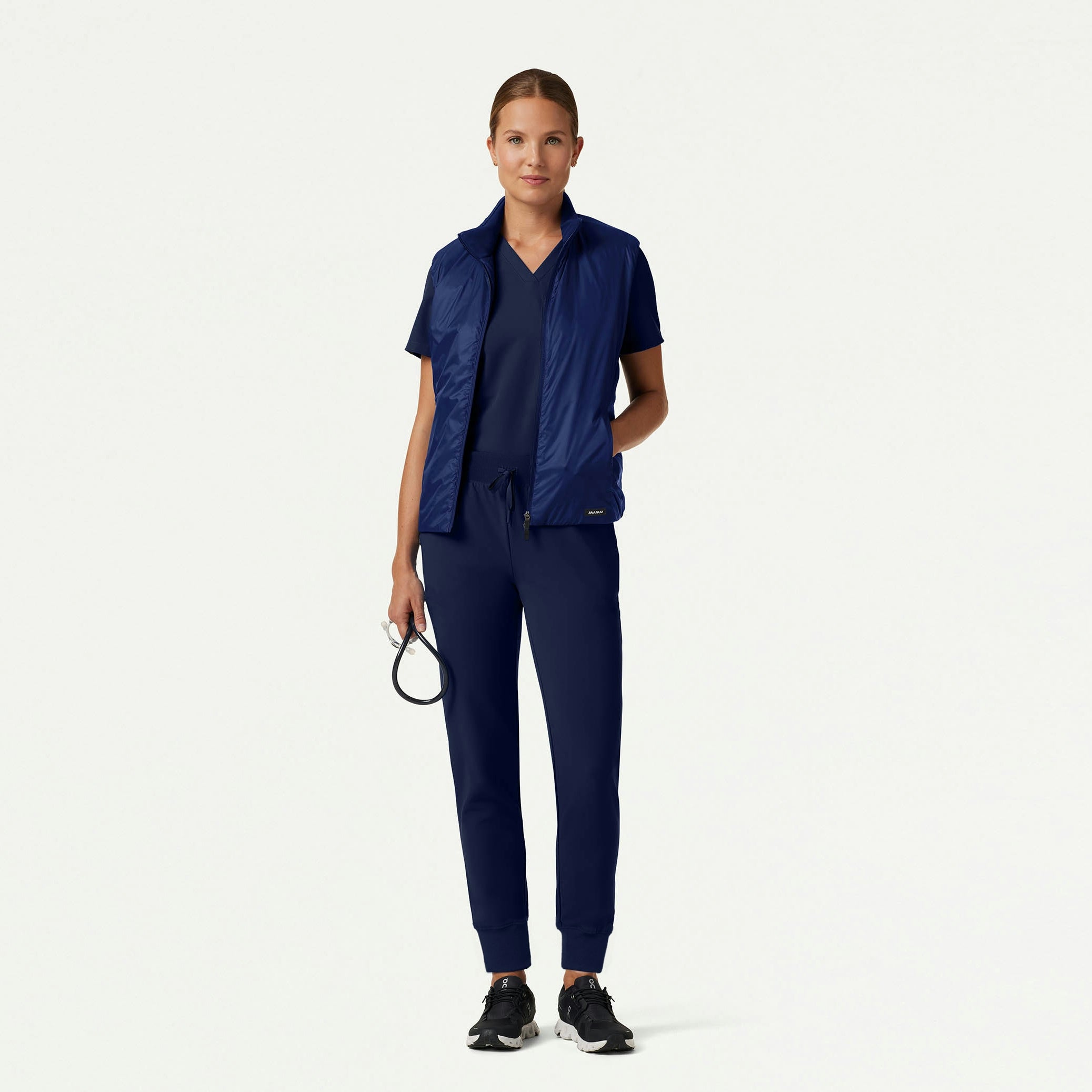 The Alex Vest Scrub Set - Midnight Navy