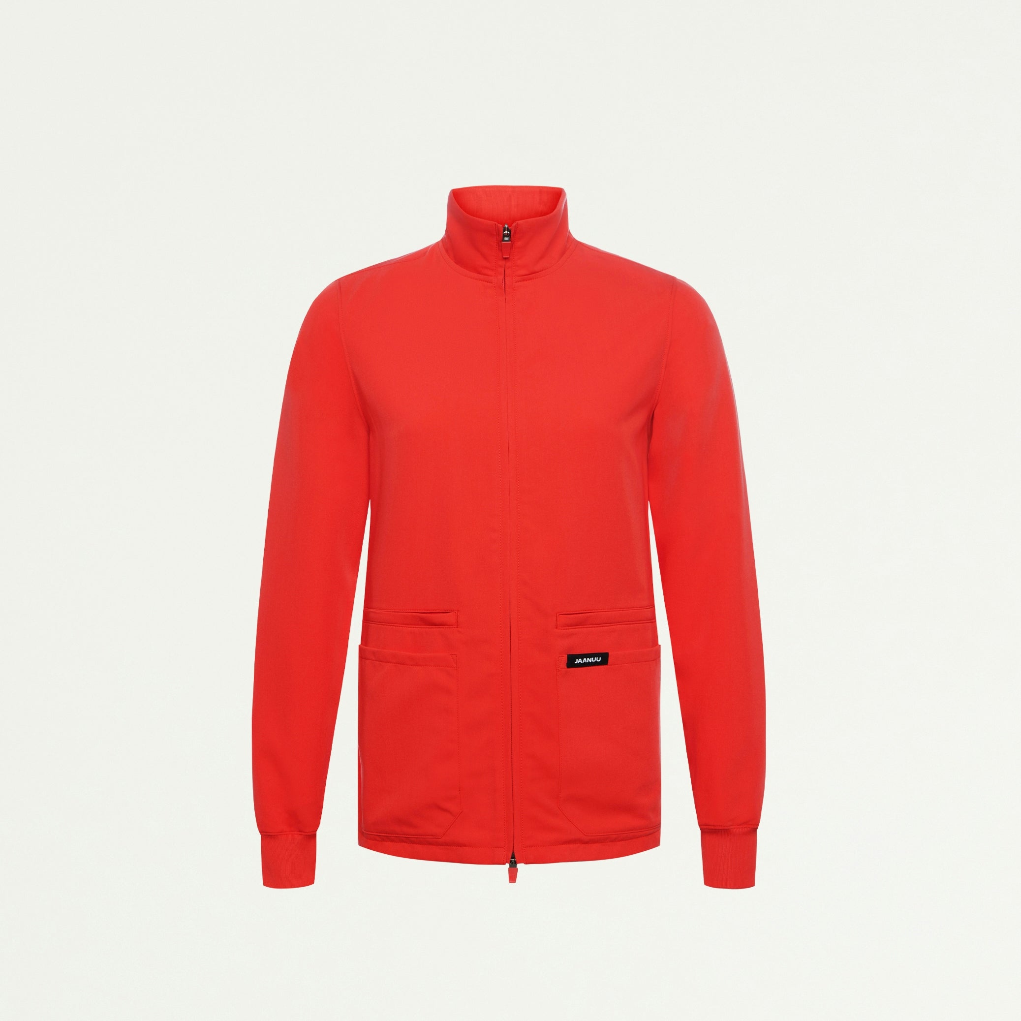 Ceri Essential 6-Pocket Scrub Jacket - Solar Red - WOMEN'S JACKETS - Jaanuu