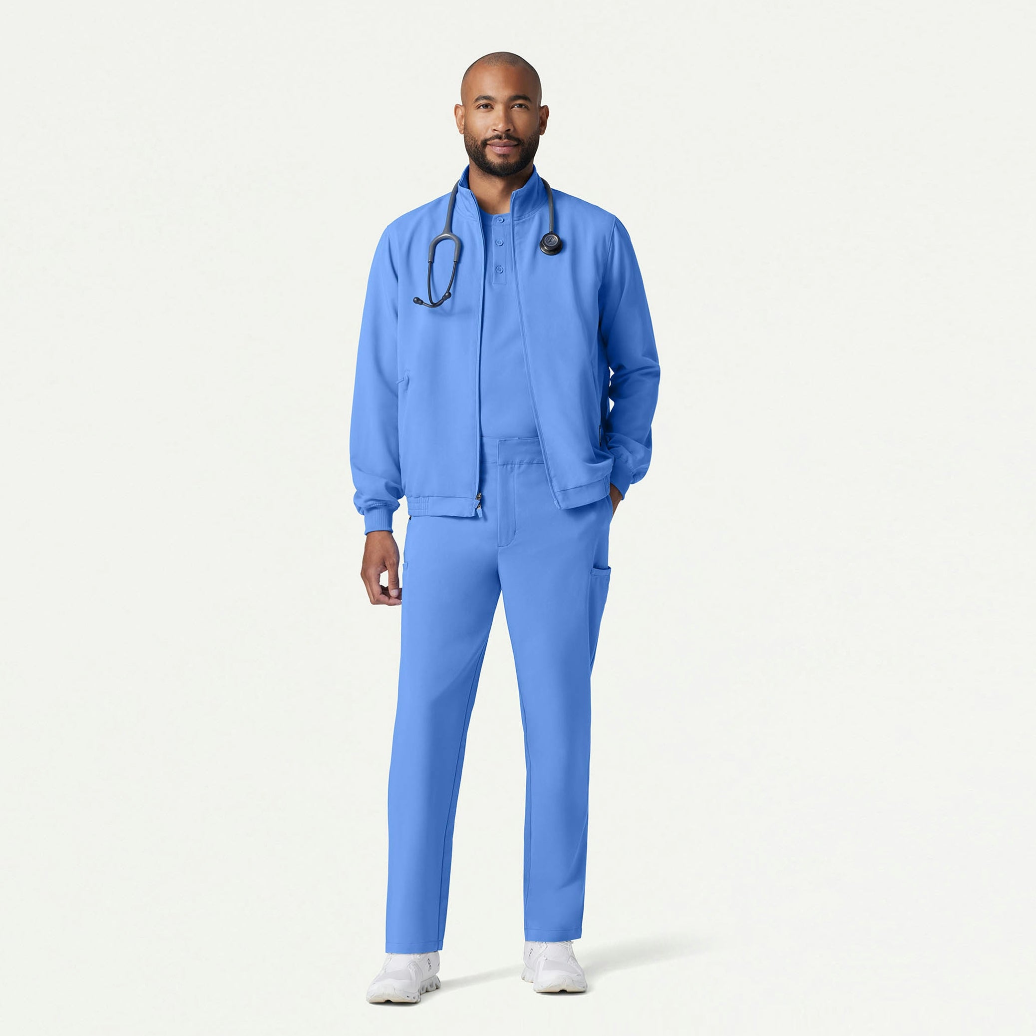 The Thom Jacket Scrub Set - Ceil Blue