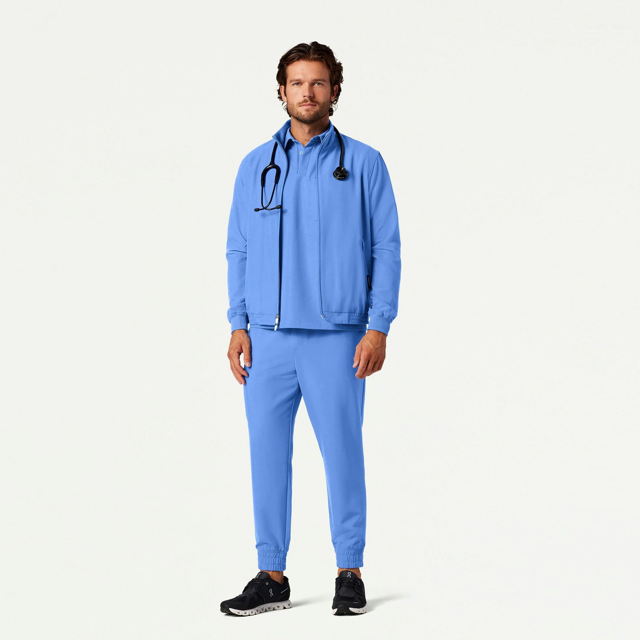 The Bentham Jacket Scrub Set - Ceil Blue