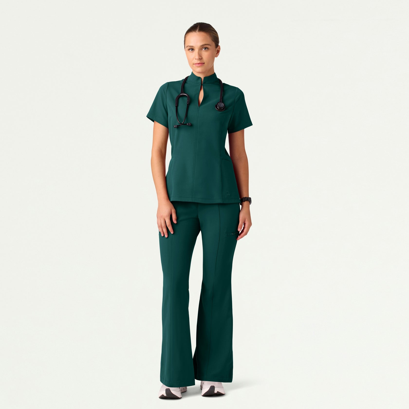 Harper Slim High Waisted Scrub Pant - Midnight Green - WOMEN'S PANTS - Jaanuu