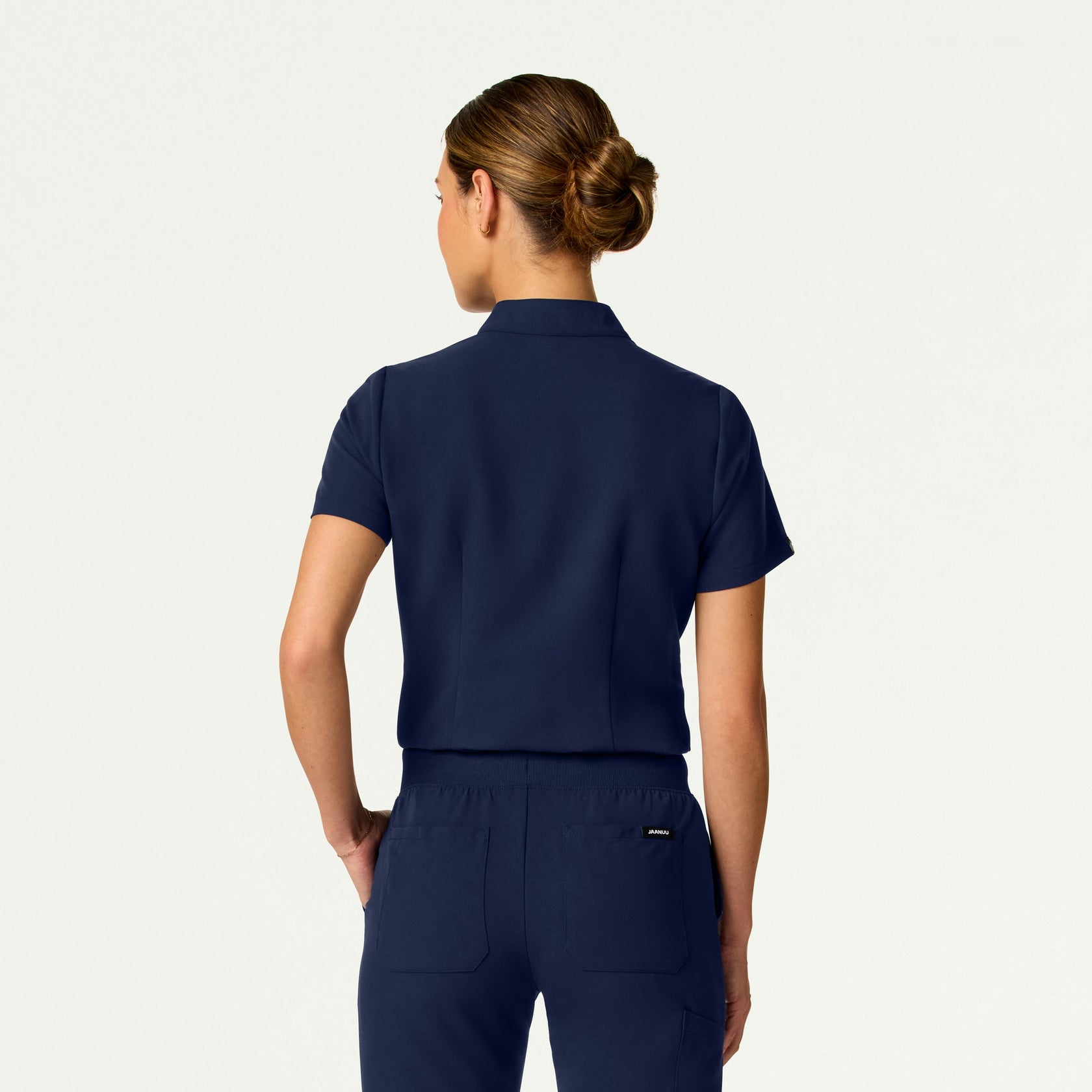 Serin Slim 1-Pocket Scrub Top - Midnight Navy - WOMEN'S TOPS - Jaanuu