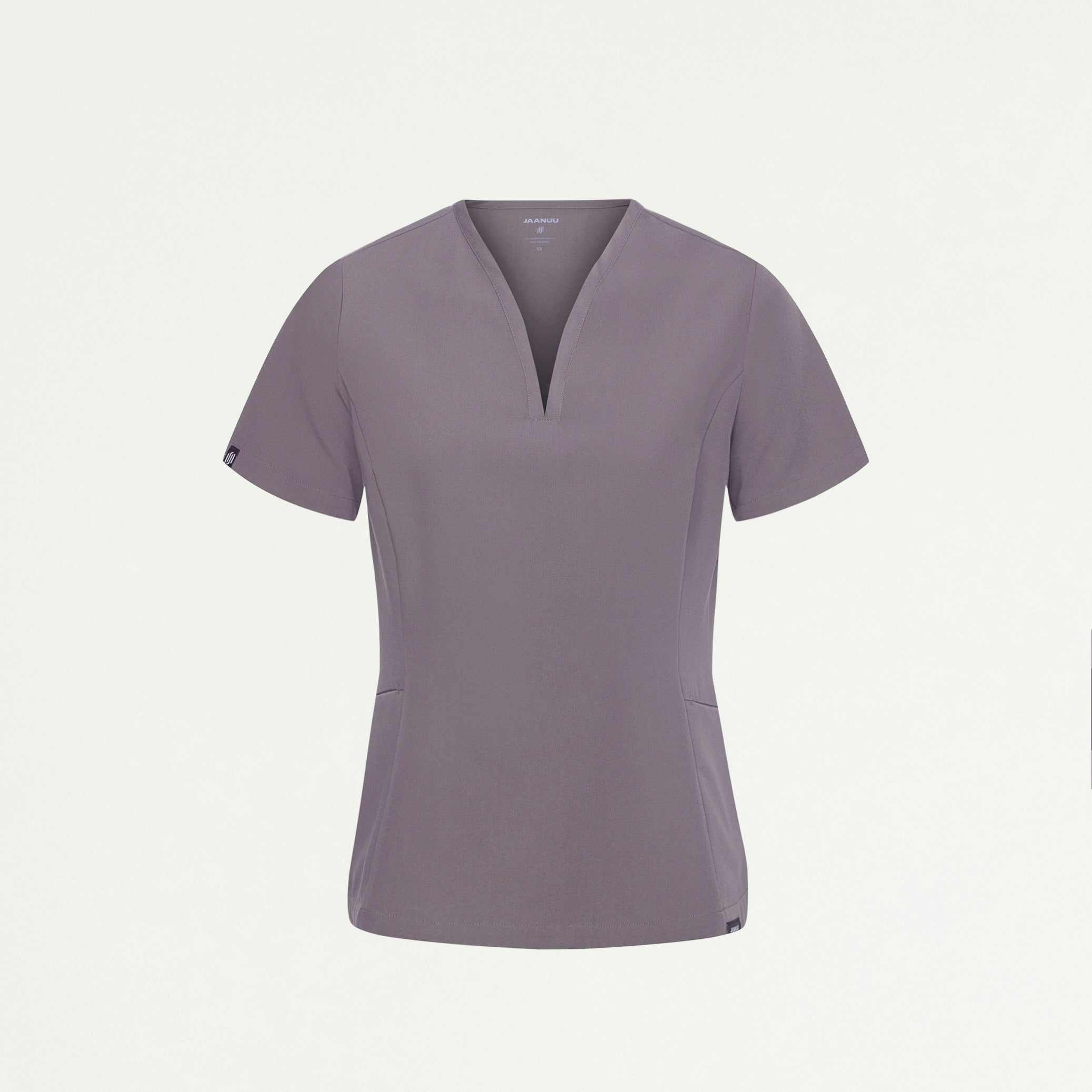Calix Fit & Flare Scrub Top - Titanium - WOMEN'S TOPS - Jaanuu