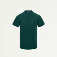 Savi Tuck-In Stand-Collar Scrub Top - Sage