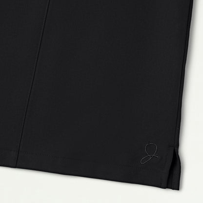 Nora Half-Zip Collared Scrub Top - Black - WOMEN'S TOPS - Jaanuu