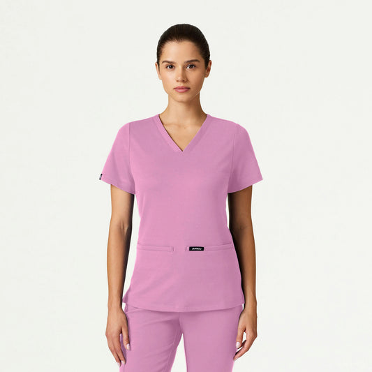 Cesi Slim ULTRAsoft Scrub Top - Light Magenta - WOMEN'S TOPS - Jaanuu
