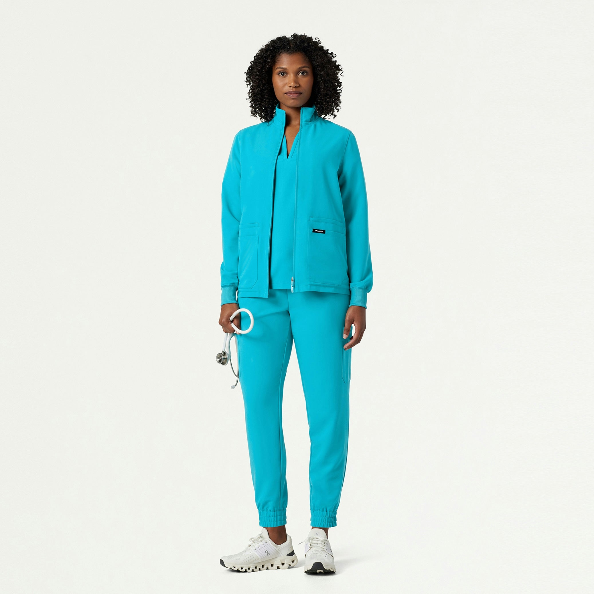 The Samari Jacket Scrub Set - Royal Blue