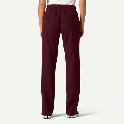 The Ava Fleece Scrub Set - Burgundy