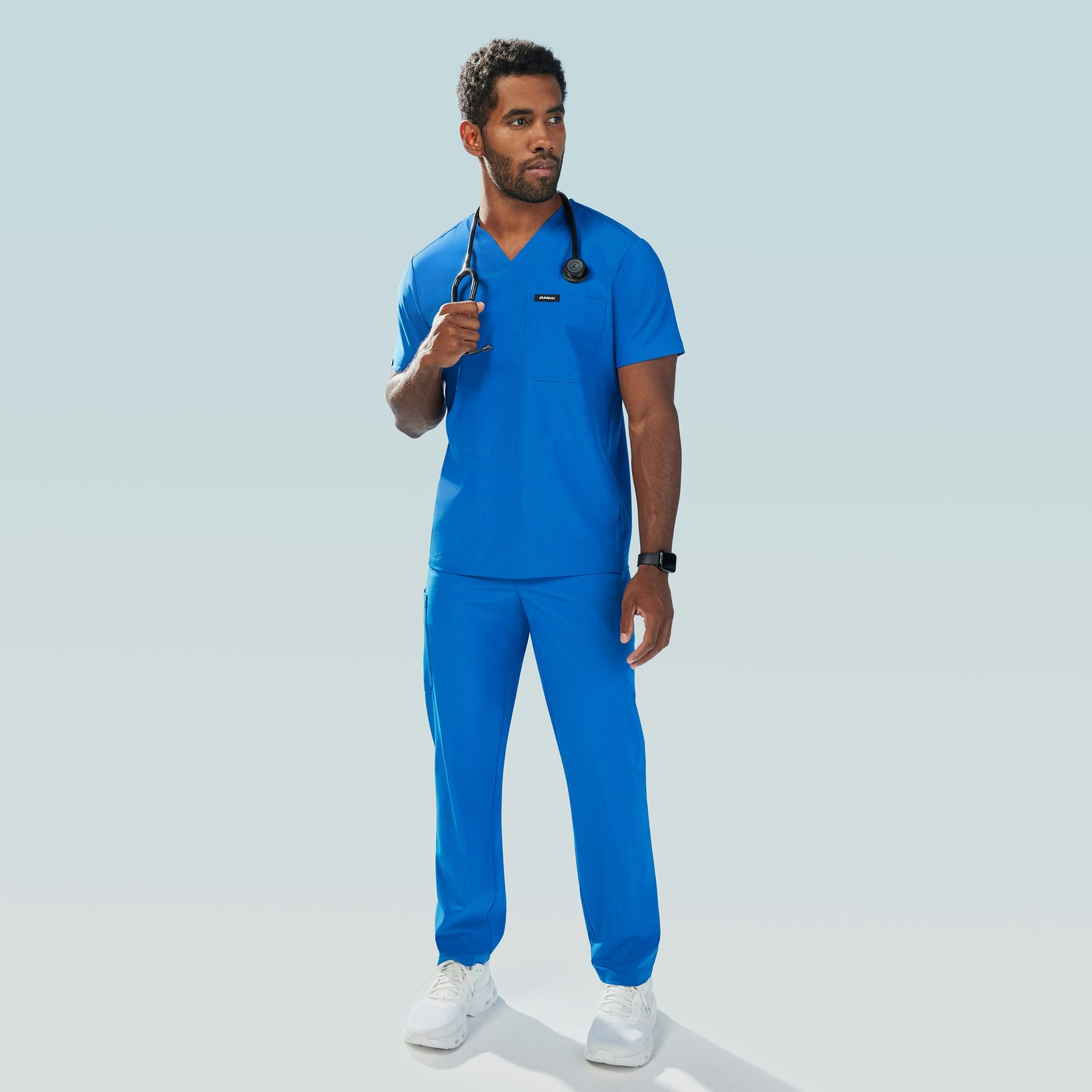 Bron ULTRAlite™ 3-Pocket Scrub Top - Royal Blue - MEN'S TOPS - Jaanuu