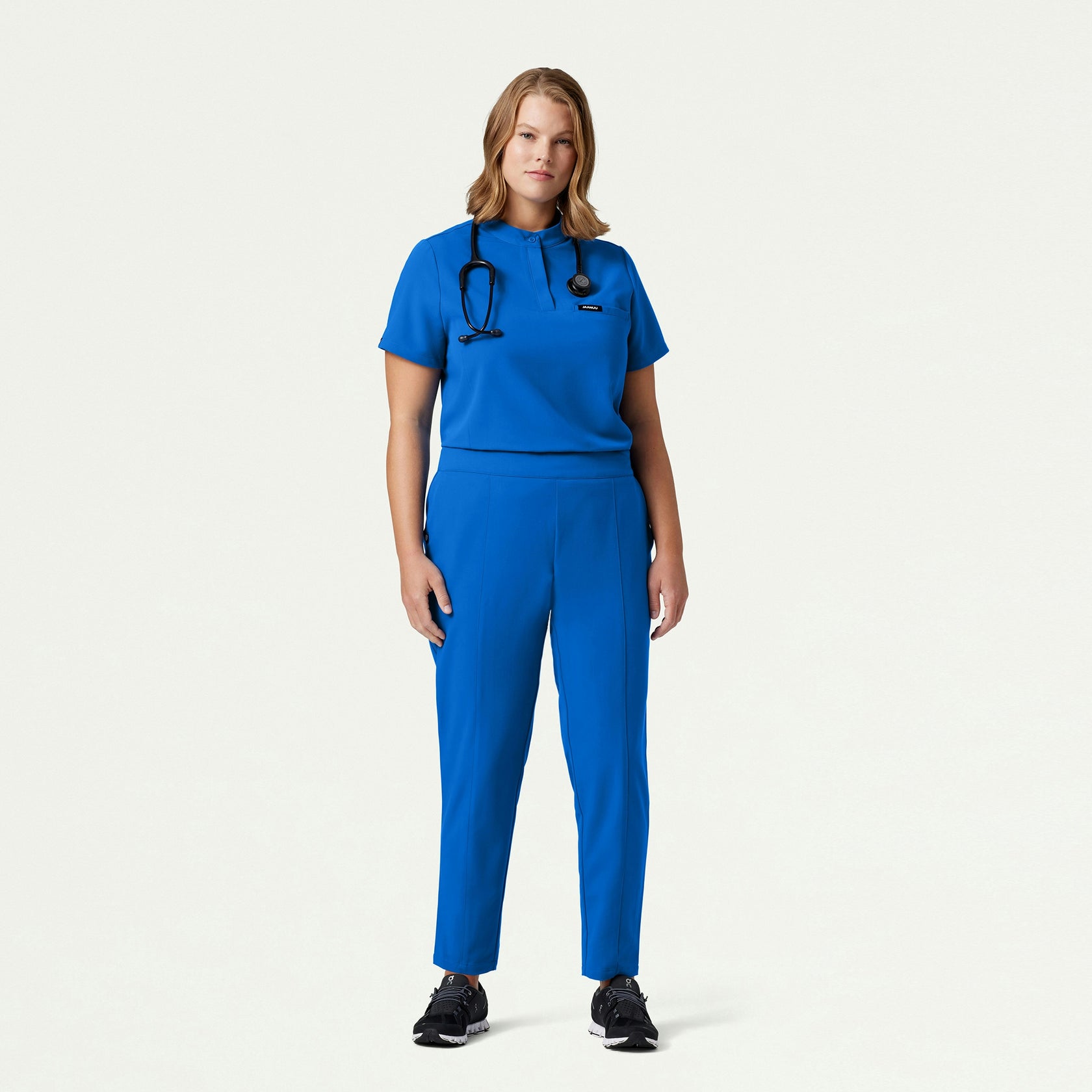 Lio Tapered 5-Pocket Scrub Pant - Royal Blue - WOMEN'S PANTS - Jaanuu