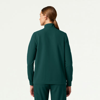 Ceri Essential 6-Pocket Scrub Jacket - Midnight Green - WOMEN'S JACKETS - Jaanuu
