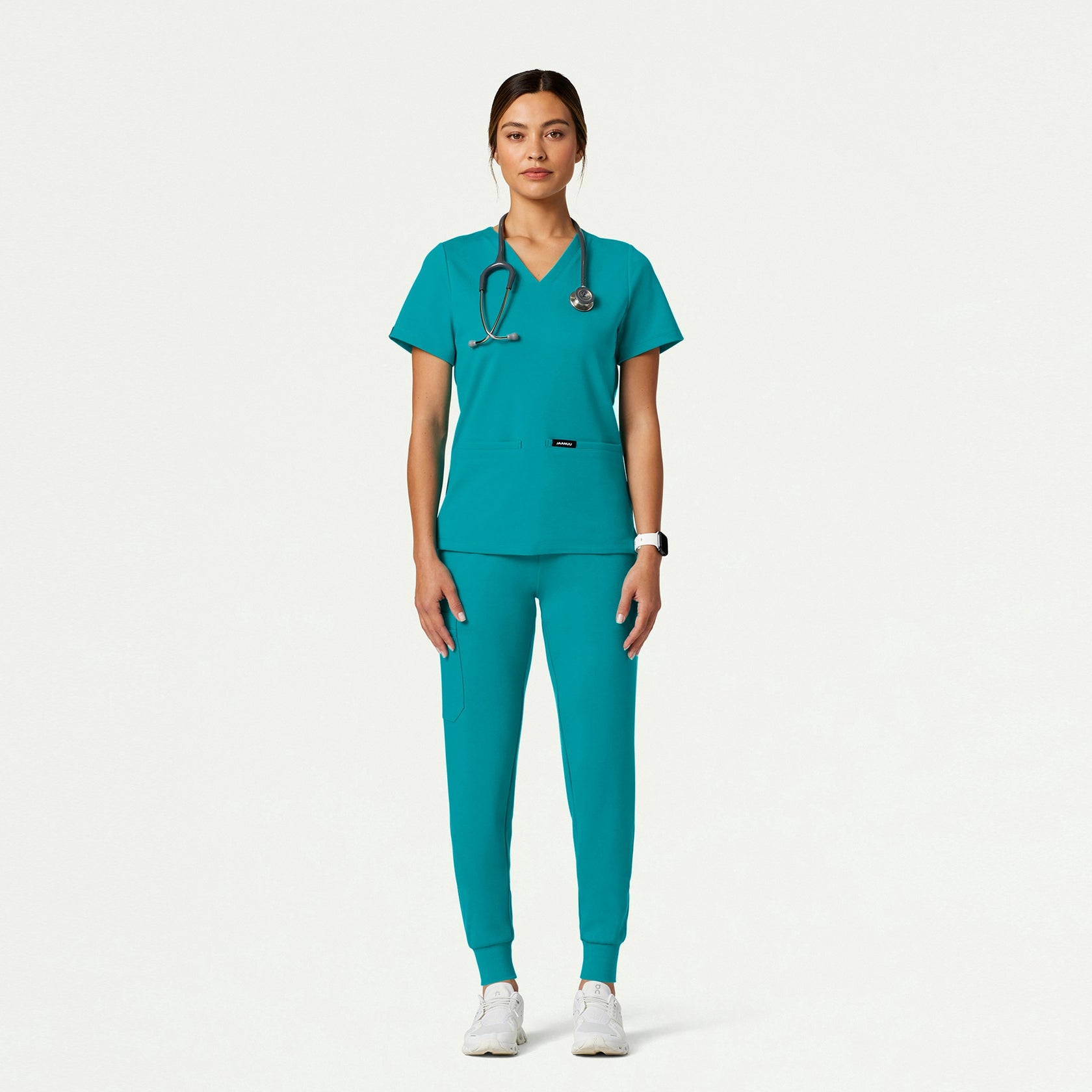 Rubi Slim ULTRAsoft Scrub Jogger - Aqua - WOMEN'S PANTS - Jaanuu