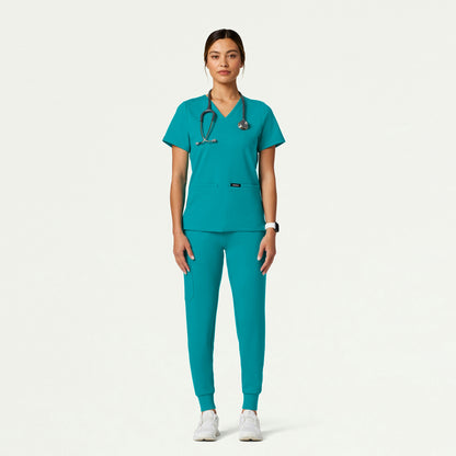Rubi Slim ULTRAsoft Scrub Jogger - Aqua - WOMEN'S PANTS - Jaanuu