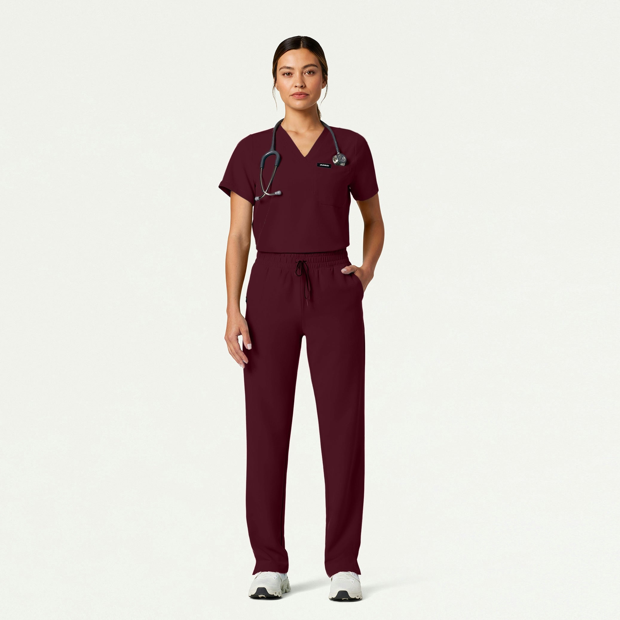 The Emma Essential Scrub Set - Burgundy