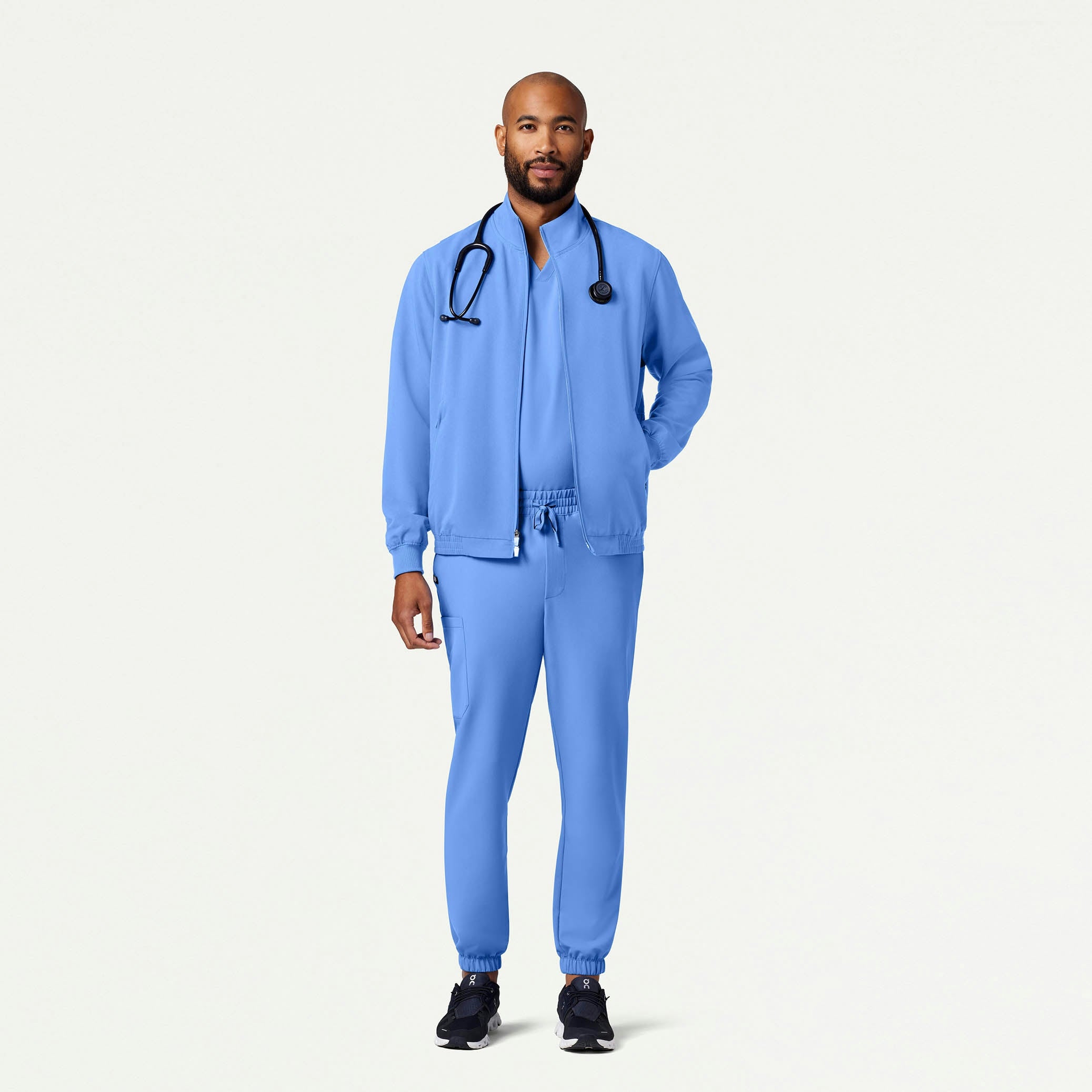 The Ballard Jacket Scrub Set - Ceil Blue
