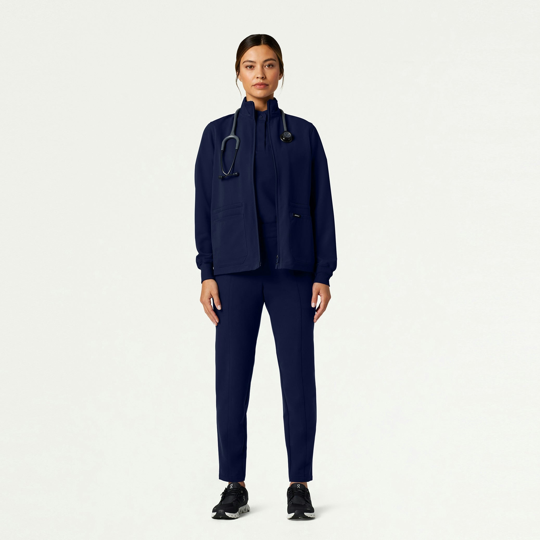 The Morgan Jacket Scrub Set - Midnight Navy