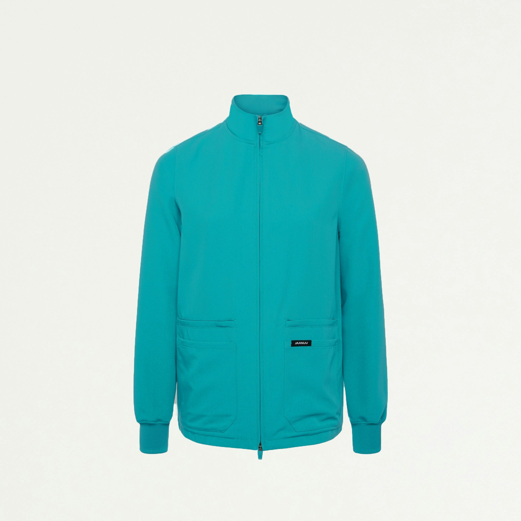 Ceri Essential 6-Pocket Scrub Jacket - Aqua - WOMEN'S JACKETS - Jaanuu