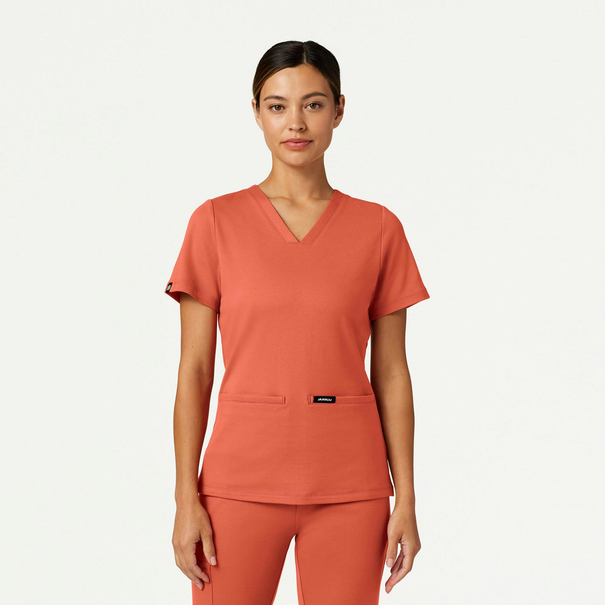 Cesi Slim ULTRAsoft Scrub Top - Terra - WOMEN'S TOPS - Jaanuu