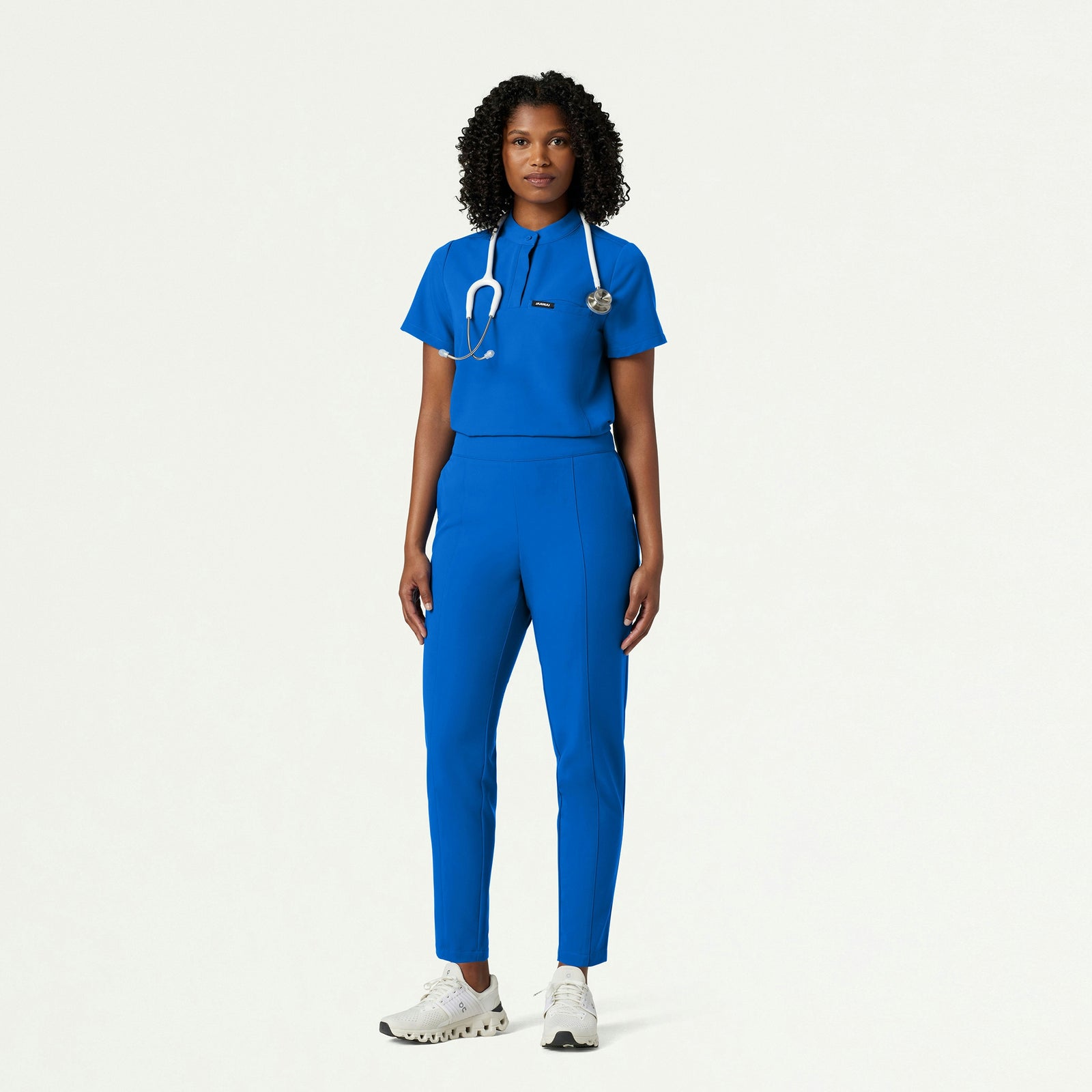 Lio Tapered 5-Pocket Scrub Pant - Royal Blue - WOMEN'S PANTS - Jaanuu
