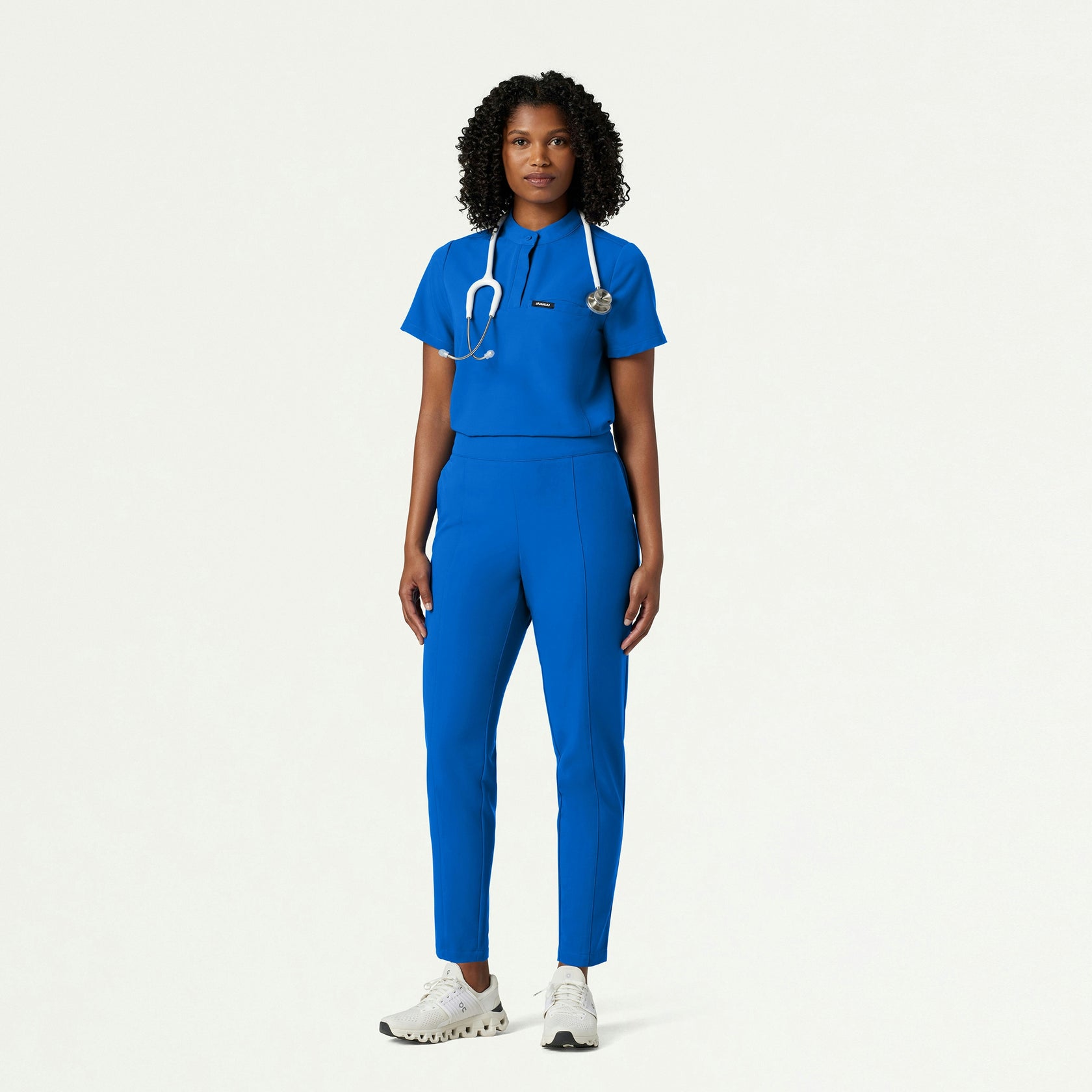 Lio Tapered 5-Pocket Scrub Pant - Royal Blue - WOMEN'S PANTS - Jaanuu