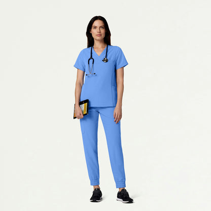 The Lawren Essential Scrub Set - Ceil Blue