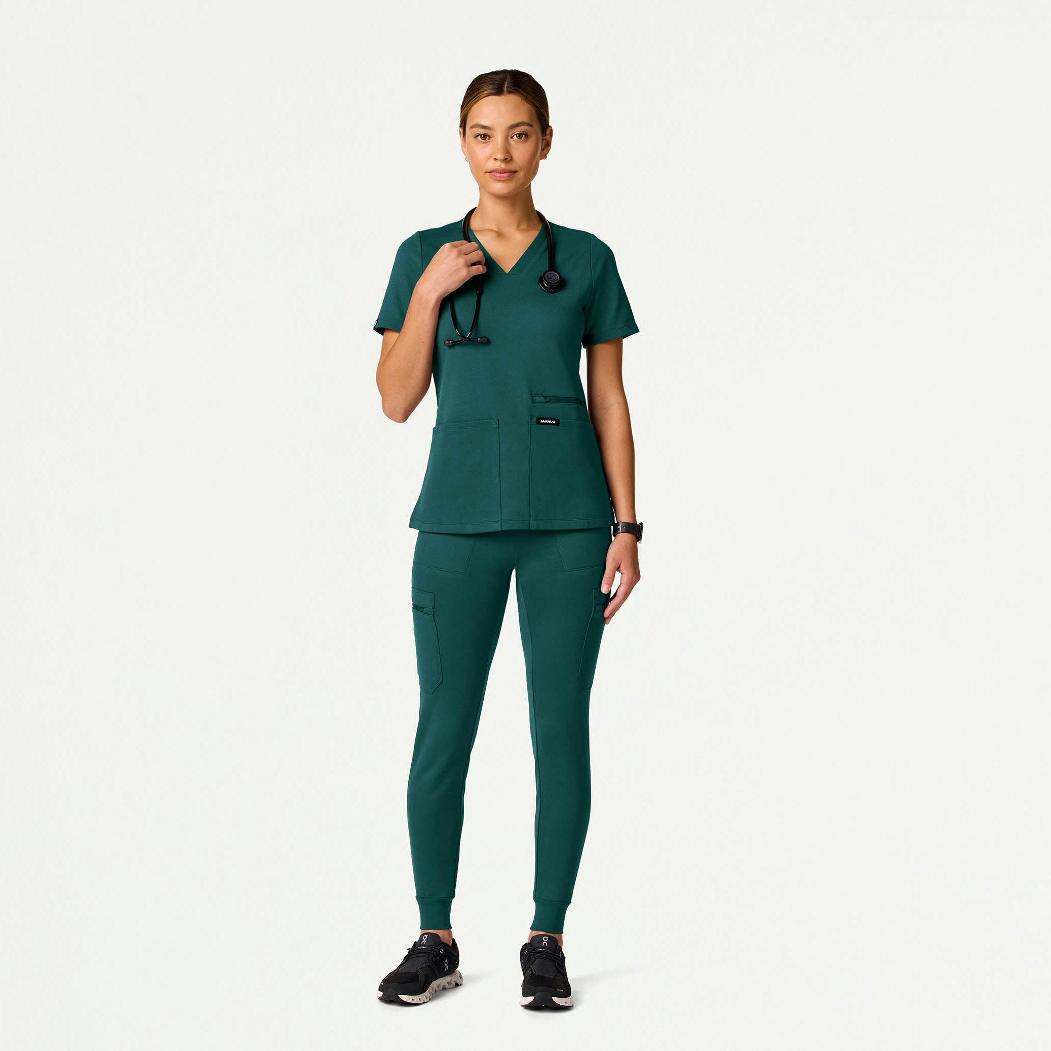 The Nesta Essential Scrub Set - Midnight Green