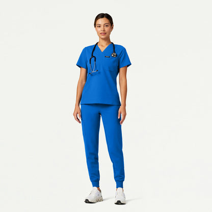 Rhena Slim Essential 1-Pocket Scrub Top - Royal Blue - WOMEN'S TOPS - Jaanuu