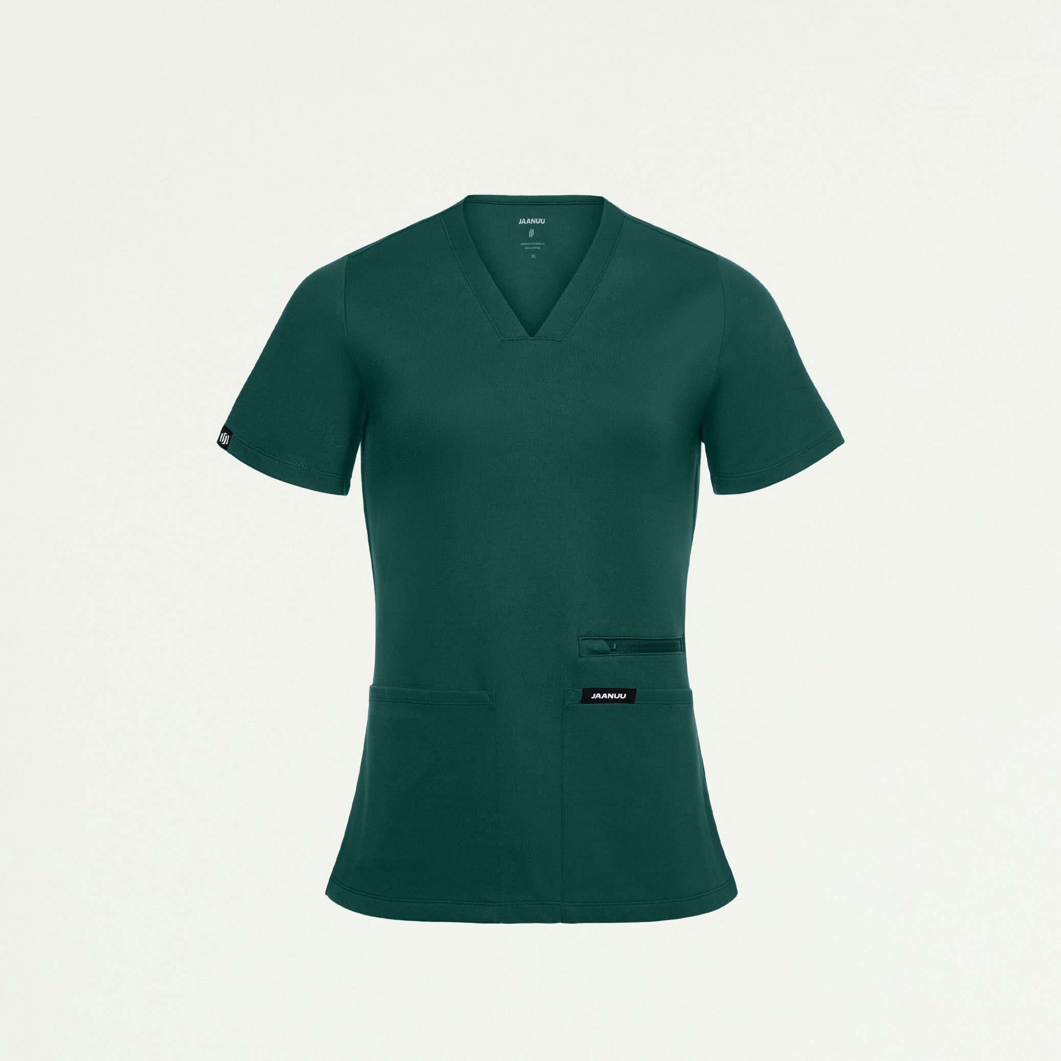 Kass Slim 4-Pocket ULTRAsoft Scrub Top - Midnight Green - WOMEN'S TOPS - Jaanuu