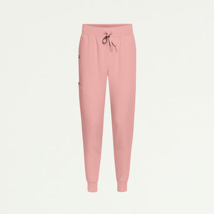 Silex Slim High Waisted Scrub Jogger - Mauve - WOMEN'S PANTS - Jaanuu