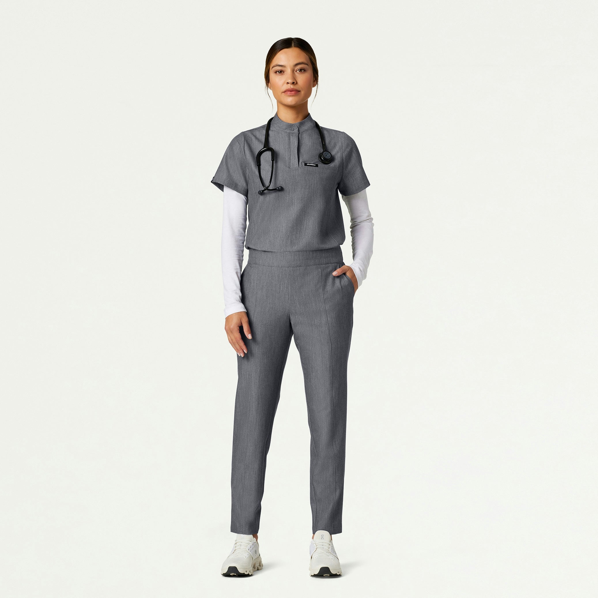 The Morgan Underscrub Set - Heather Gray