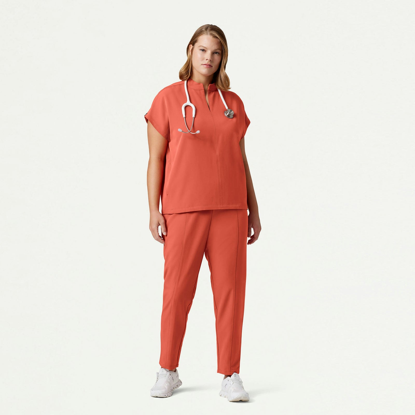 Lio Tapered 5-Pocket Scrub Pant - Terra - WOMEN'S PANTS - Jaanuu