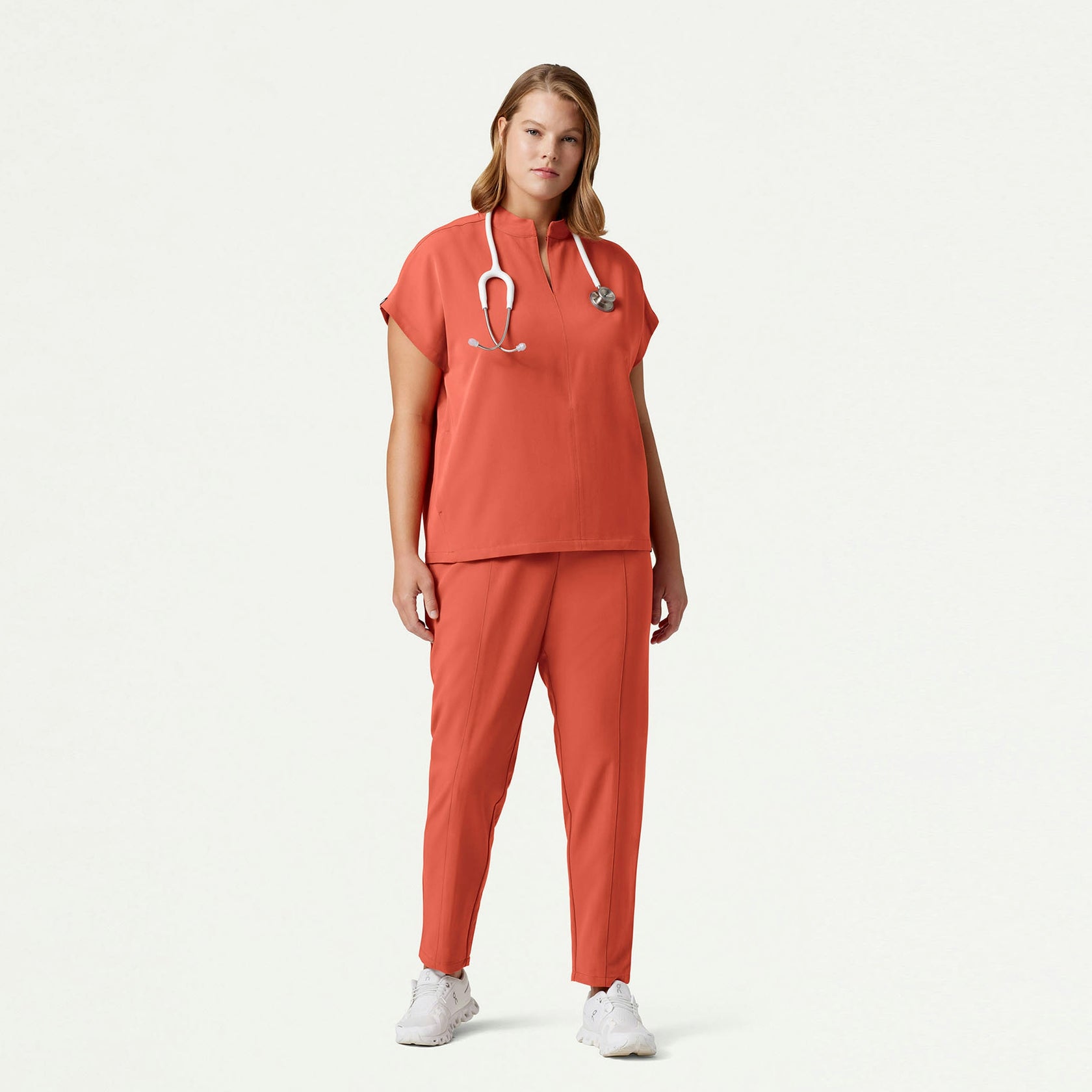 Lio Tapered 5-Pocket Scrub Pant - Terra - WOMEN'S PANTS - Jaanuu