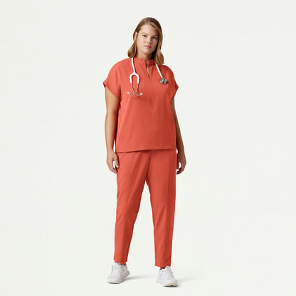 Lio Tapered 5-Pocket Scrub Pant - Terra - WOMEN'S PANTS - Jaanuu