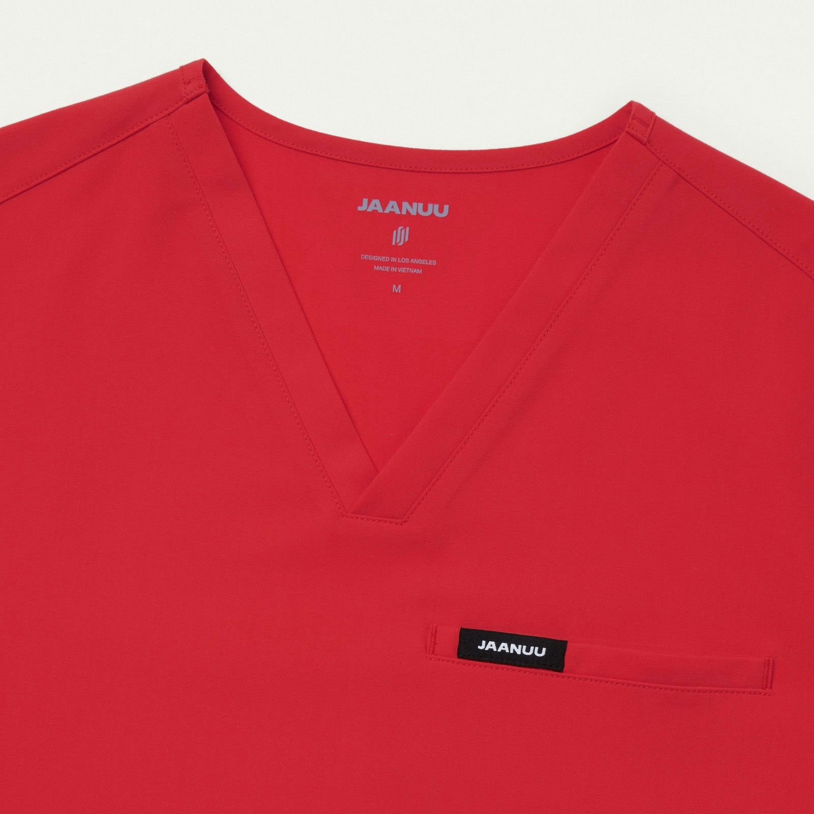 Platt 3-Pocket Scrub Top - Brilliant Red - MEN'S TOPS - Jaanuu