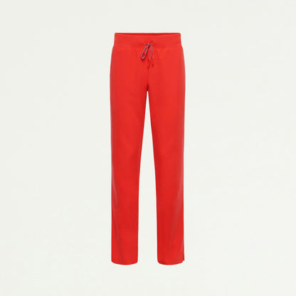 Xenos Essential Knit-Waist Scrub Pant - Solar Red - WOMEN'S PANTS - Jaanuu