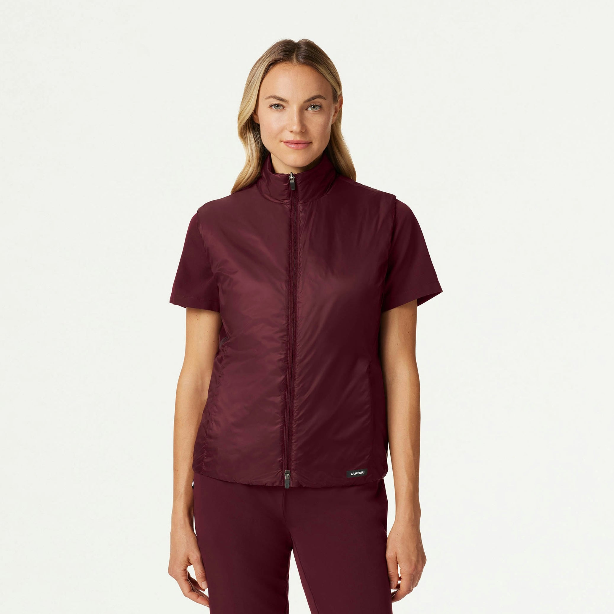 Phantom Slim Insulated Vest - Burgundy - WOMEN'S JACKETS - Jaanuu