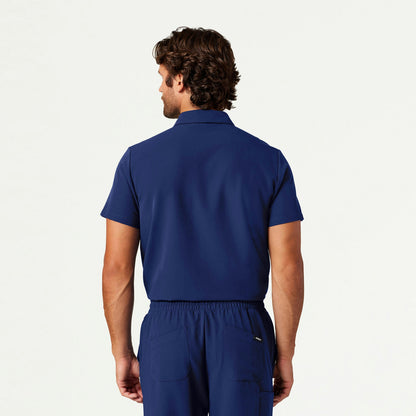 Axis Polo Scrub Top - Navy Blue - MEN'S TOPS - Jaanuu