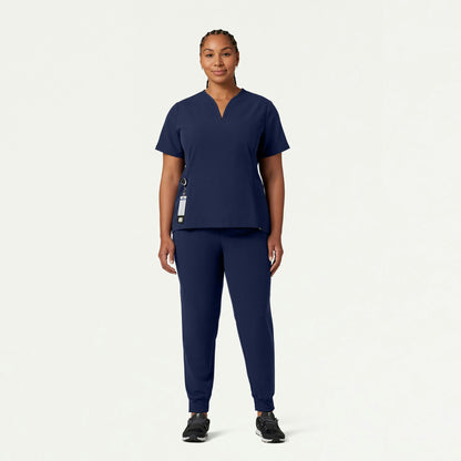 Silex Slim Knit-Waist Scrub Jogger - Midnight Navy - WOMEN'S PANTS - Jaanuu