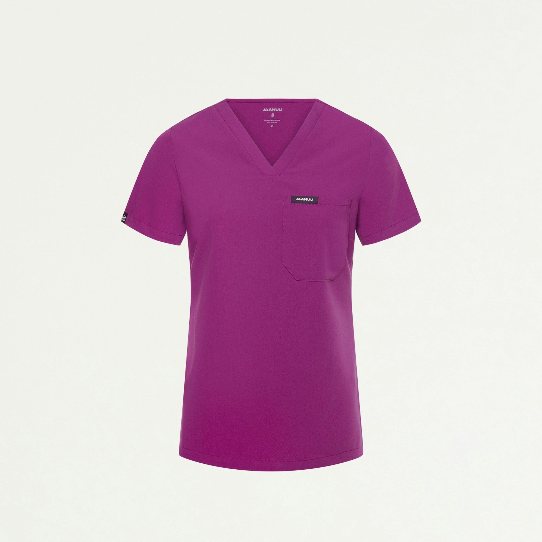 Rhena Slim Essential 1-Pocket Scrub Top - Vivid Purple - WOMEN'S TOPS - Jaanuu