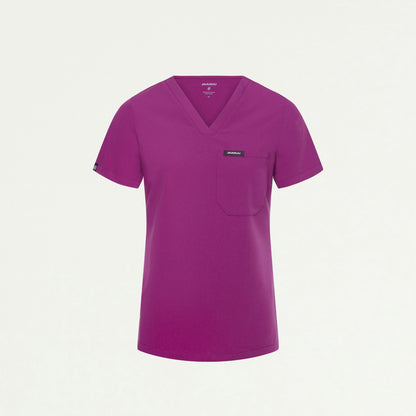Rhena Slim Essential 1-Pocket Scrub Top - Vivid Purple - WOMEN'S TOPS - Jaanuu